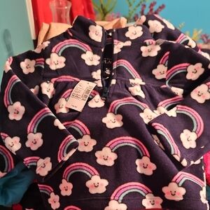 The Children's Place Navy Rainbow and Cloud Sweatshirt